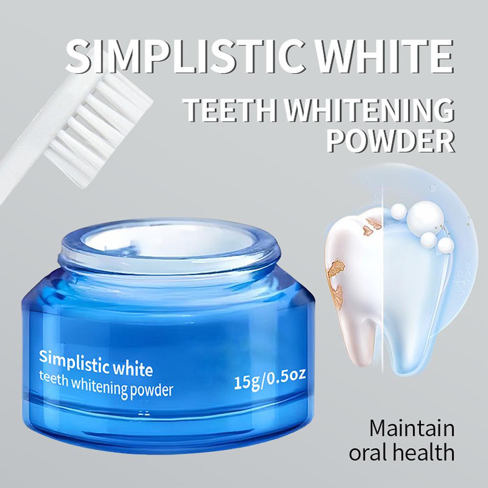 Teeth Whitening Powder - Simplistic Teeth Whitening Powder Reduces Stubborn