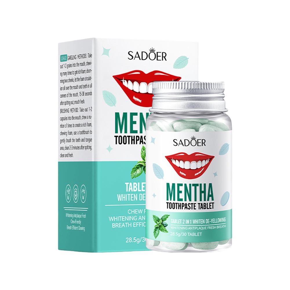 Teeth Whitening Powder - Mint Solid Toothpaste Tablets Mint Flavors
