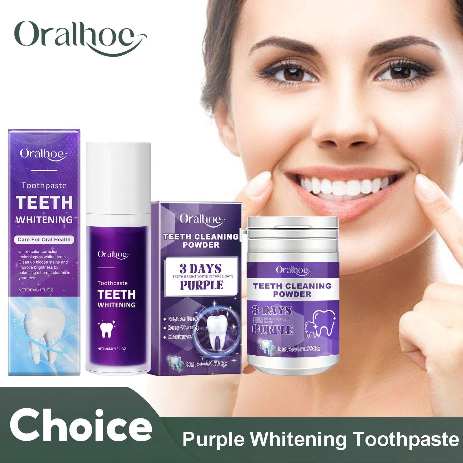 Purple Corrector Teeth Whiteni - Teeth Whitening Powder 评论和价格