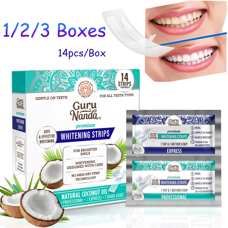 14pcs/box Coconut Oil Teeth Wh - Teeth Whitening Strips Permanent 评论和价格