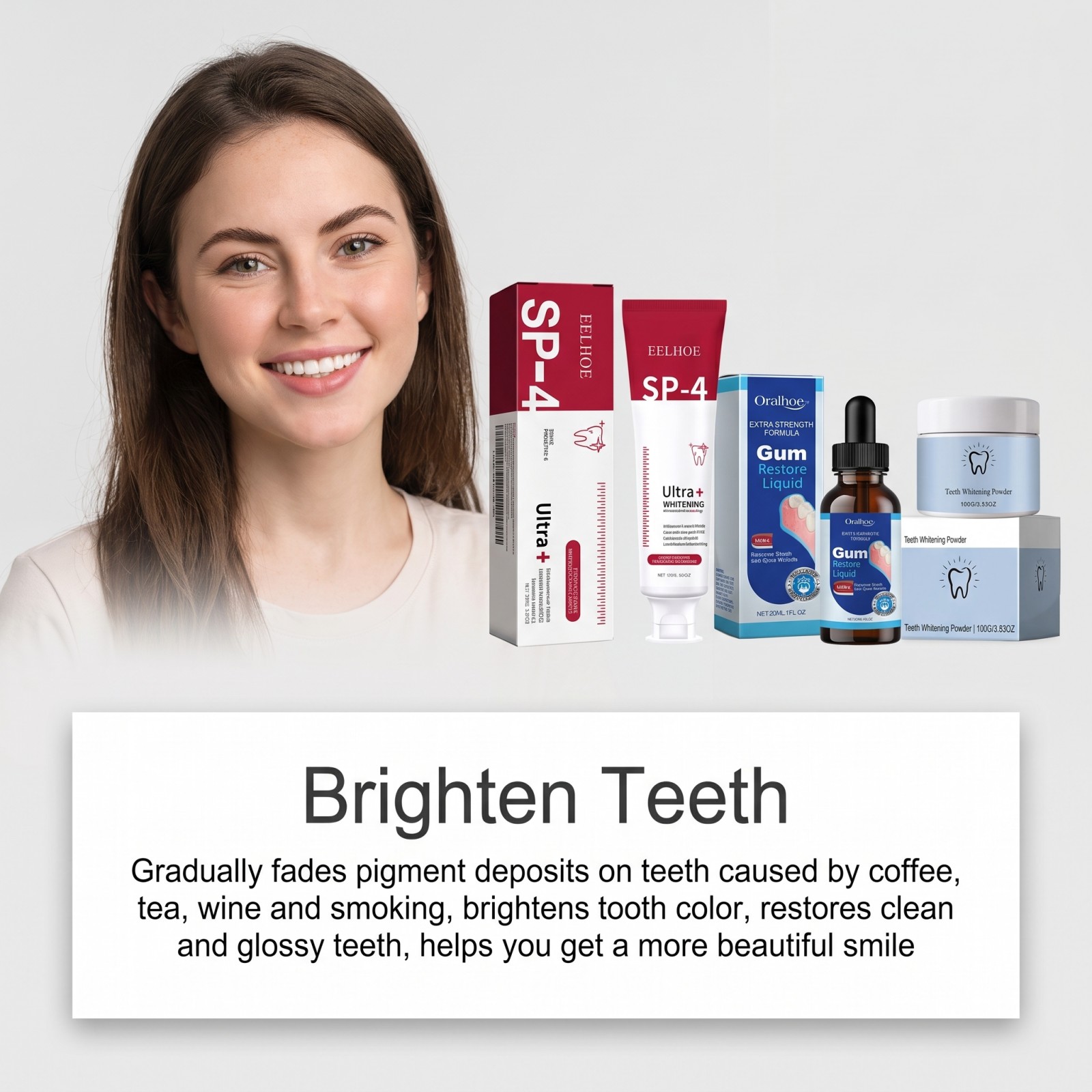 Oral Care Combo Set Whitening  - Teeth Whitening Powder 评论和价格