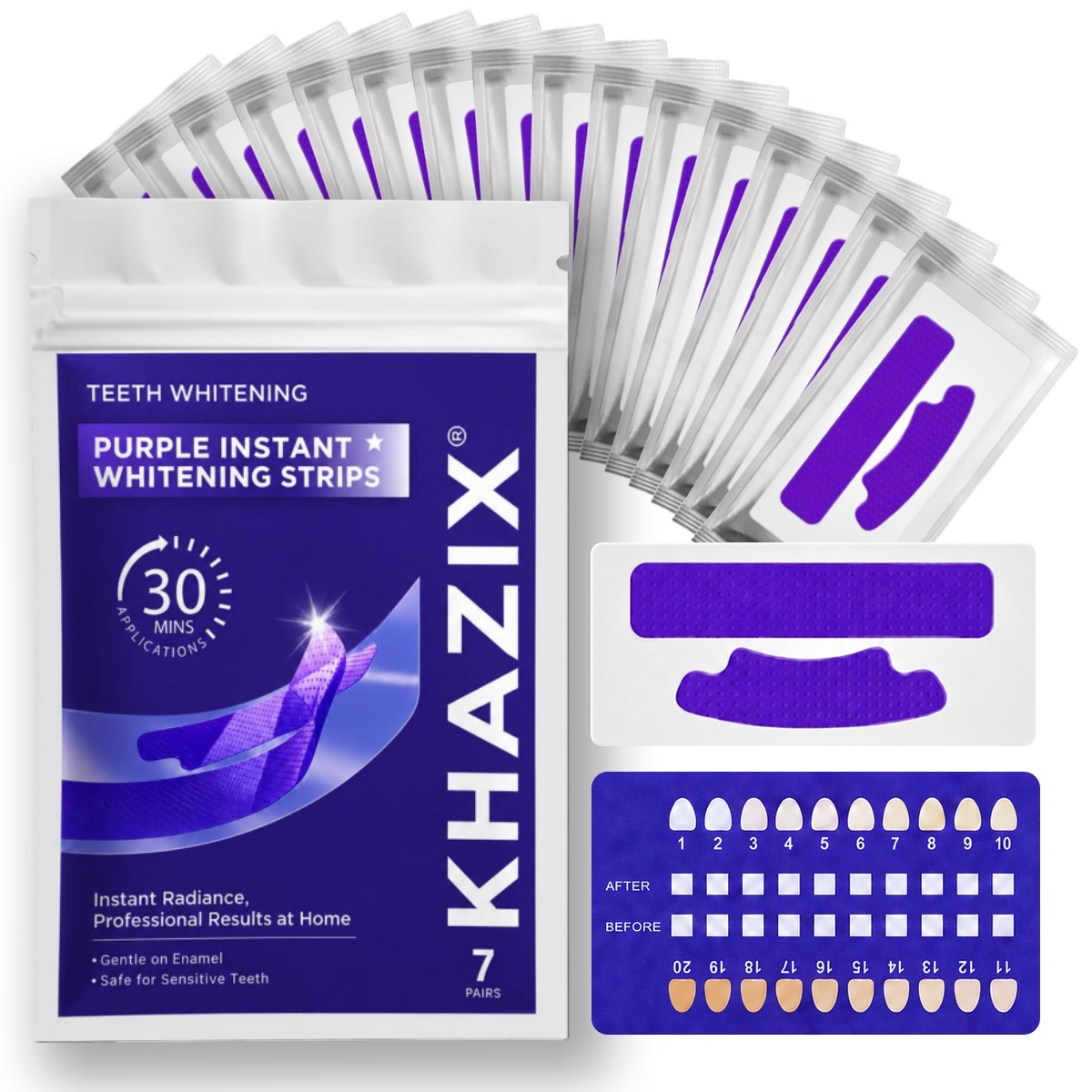 1/7 Pairs Teeth Whitening Stri - Teeth Whitening Strips Permanent 评论和价格