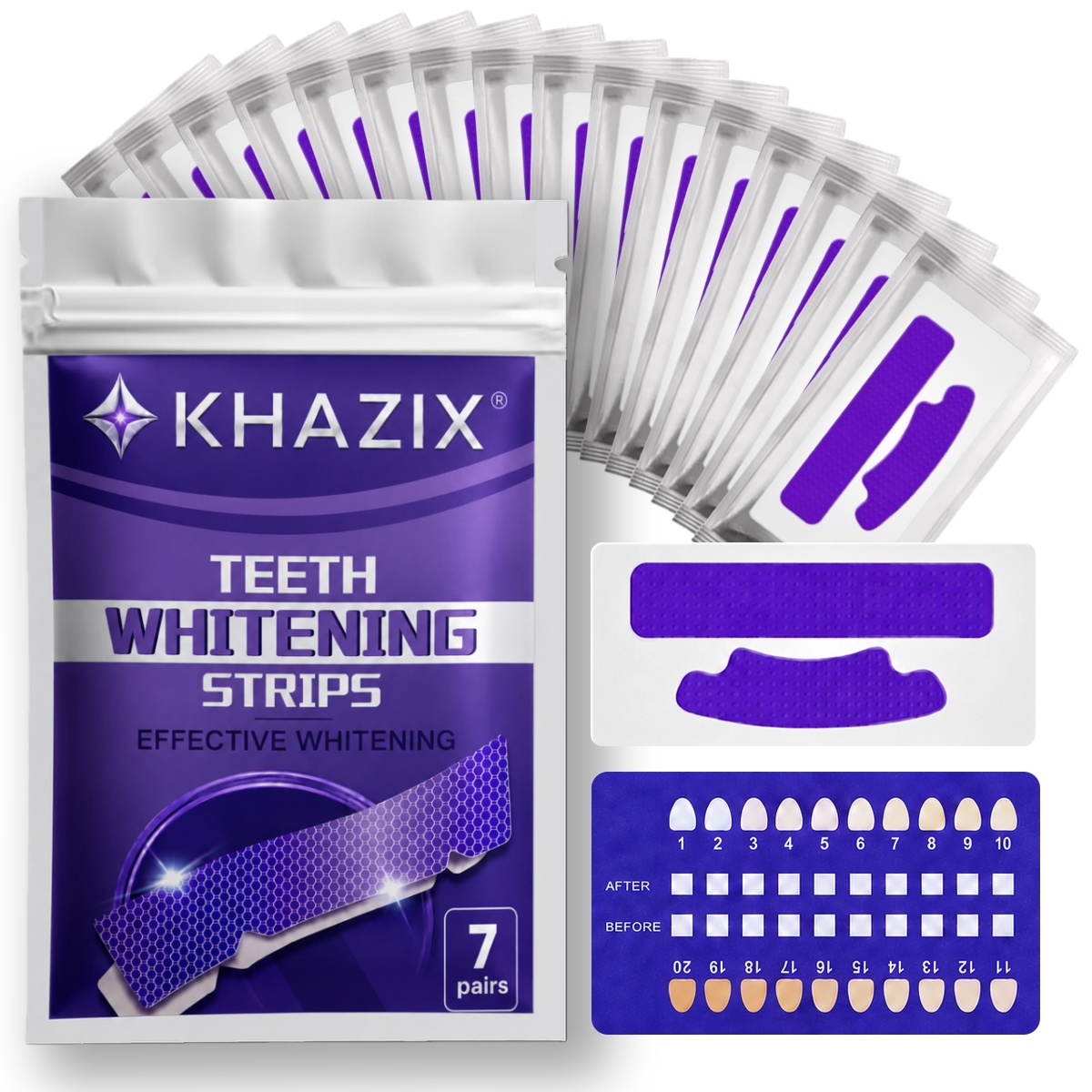 1/7 pairs Teeth Whitening Stri - Teeth Whitening Strips Permanent 评论和价格