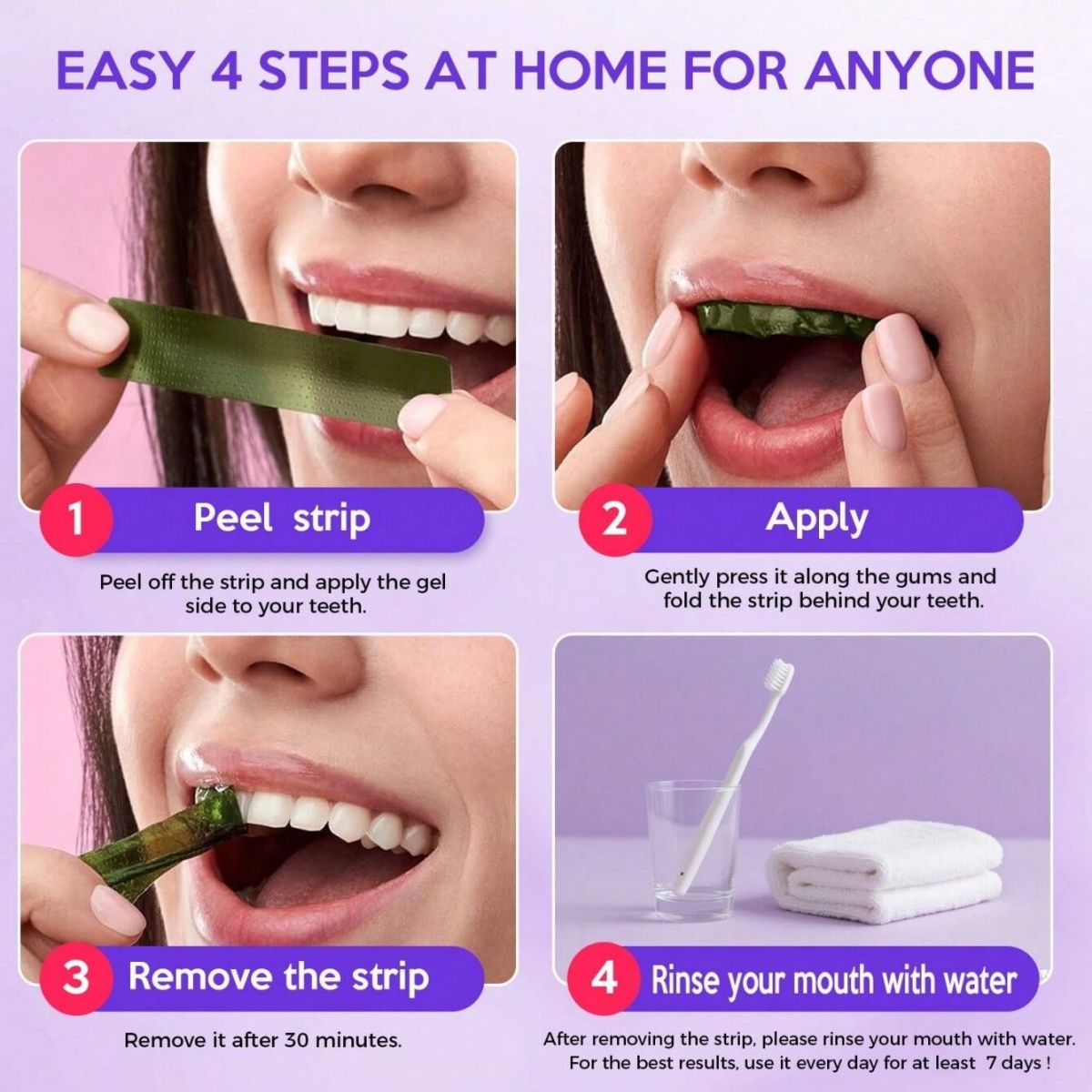 Deluxe Whitening Teeth Sticker - Teeth Whitening Remedies 评论和价格