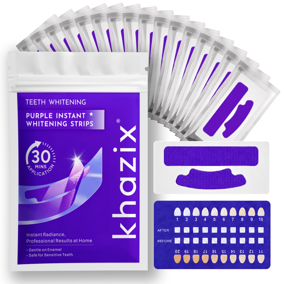 1/7 pairs Teeth Whitening Stri - Teeth Whitening Strips Permanent 评论和价格
