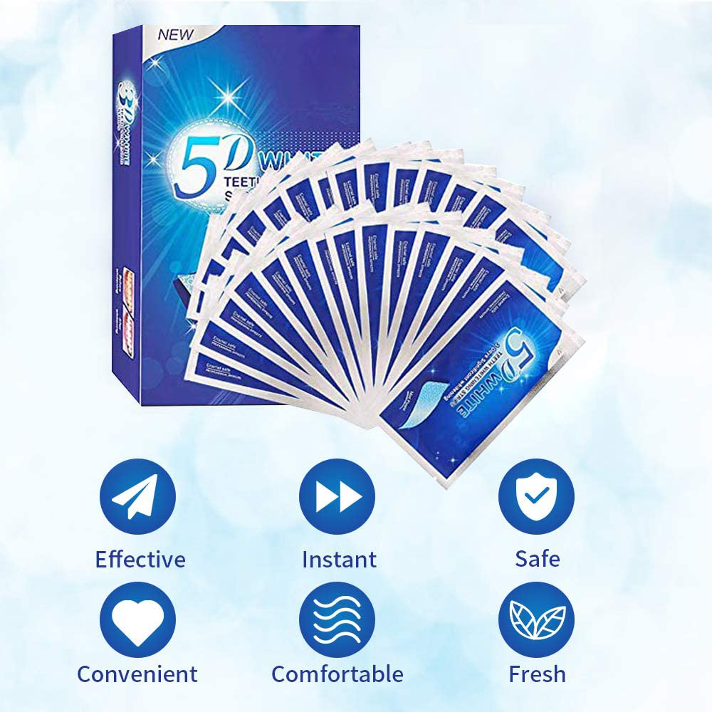 5D White Teeth Whitening Strip - Teeth Whitening Remedies 评论和价格