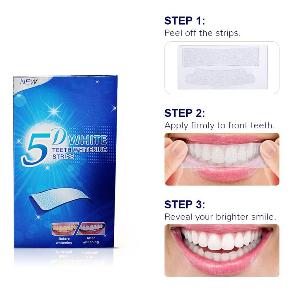 5D White Teeth Whitening Strip - Teeth Whitening Remedies 评论和价格